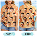 Top Market, Humorous, Gift For Men, Custom Photo, Gift For Yourself, Wedding, Cut-Face Photo - Custom Photo Funny Face Wedding Party - Personalized Hawaiian Shirt