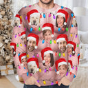 Christmas, Humorous, Gift For Men, Custom Photo, Gift For Yourself, Cut-Face Photo - Custom Photo Funny Hairy Muscle Body Family Face Cut - Personalized Unisex Ugly Sweater