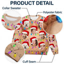 Christmas, Humorous, Gift For Men, Custom Photo, Gift For Yourself, Cut-Face Photo - Custom Photo Funny Hairy Muscle Body Family Face Cut - Personalized Unisex Ugly Sweater