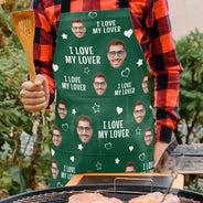 Gift For Couples,Custom Photo,Funny,Gift For Husband - Custom Photo Funny I Love My Wife Husband - Personalized Apron