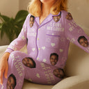 Gift For Couples,Gift For Wife,Gift For Girlfriend,Gift For Women,Funny,Old Couples - Custom Photo Funny I Love My Wife Husband - Personalized Satin Pajama Set
