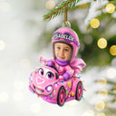 Top Market,Playful,Christmas,Custom Photo,Gift For Kids,Cut-Face Photo - Custom Photo Funny Kid Face Car Toys - Personalized Custom Shaped Acrylic Ornament