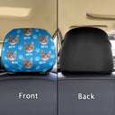 Pet Lovers,Custom Photo,Funny - Custom Photo Funny Pet Face Pattern Dog Cat Family - Personalized Car Headrest Covers