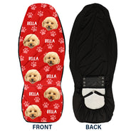 Pet Lovers,Funny - Custom Photo Funny Pet Face Pattern Dog Cat Family - Personalized Car Seat Cover