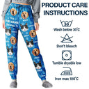 Cat Lovers,Pet Lovers,Dog Lovers,Dog Mom,Dog Dad,Cat Mom,Cat Dad,Happy - Custom Photo Funny Pet Face This Dog Dad Belongs To - Personalized Pajama Pants