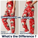 Cat Lovers,Pet Lovers,Dog Lovers,Dog Mom,Dog Dad,Cat Mom,Cat Dad,Happy - Custom Photo Funny Pet Face This Dog Dad Belongs To - Personalized Pajama Pants