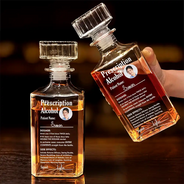 Gift For Yourself, Funny, Custom Photo - Custom Photo Funny Prescription Drink One Measure Daily - Personalized Square Whiskey Bottle