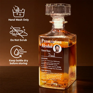 Gift For Yourself, Funny, Custom Photo - Custom Photo Funny Prescription Drink One Measure Daily - Personalized Square Whiskey Bottle