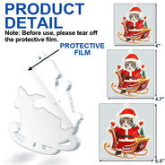 Pet Lovers,Christmas,Funny,Custom Photo - Custom Photo Funny Santa Face - Personalized Custom Shaped Acrylic Ornament