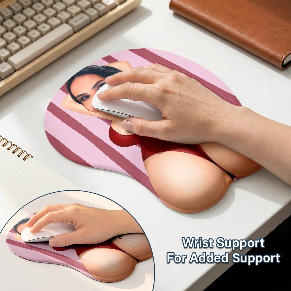 Custom Photo, Summer, Gift For Boyfriend, Gift For Couples, Humorous, Cut-Face Photo - Custom Photo Funny & Naughty Big B**t - Personalized Mouse Pad