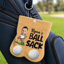 Humorous,Gift For Men,Golf,Gift For Yourself,Icon,Cut-Face Photo - Custom Photo Golf Lovers Ball Sack - Personalized Golf Ball Sacks