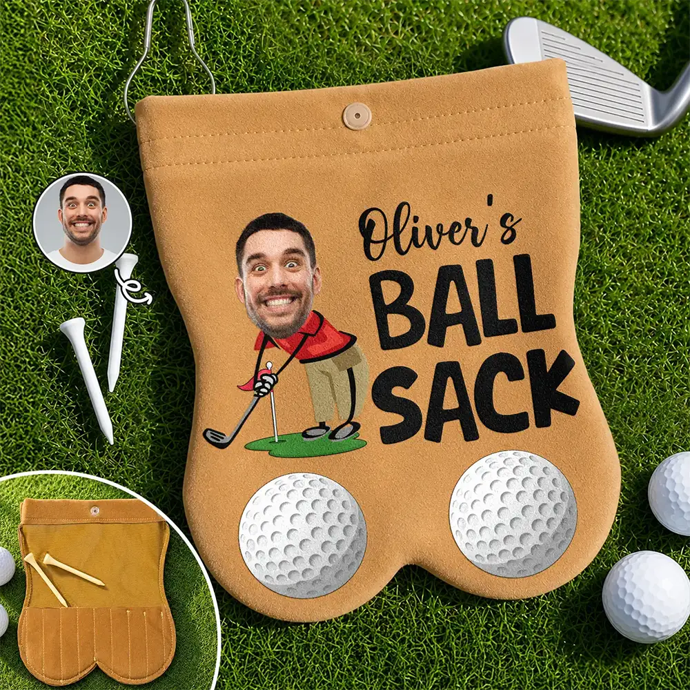 Custom Photo Golf Lovers Ball Sack - Personalized Golf Ball Sacks