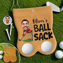 Humorous,Gift For Men,Golf,Gift For Yourself,Icon,Cut-Face Photo - Custom Photo Golf Lovers Ball Sack - Personalized Golf Ball Sacks