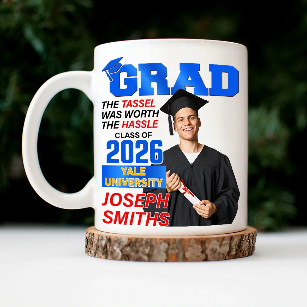 Graduation, Gift For Women, Gift For Men, Happy, Custom Photo - Custom Photo Graduation Magazine - Personalized Mug