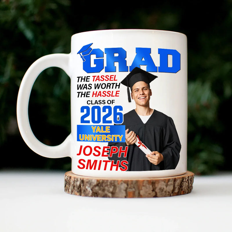 Graduation, Gift For Women, Gift For Men, Happy, Custom Photo - Custom Photo Graduation Magazine - Personalized Mug
