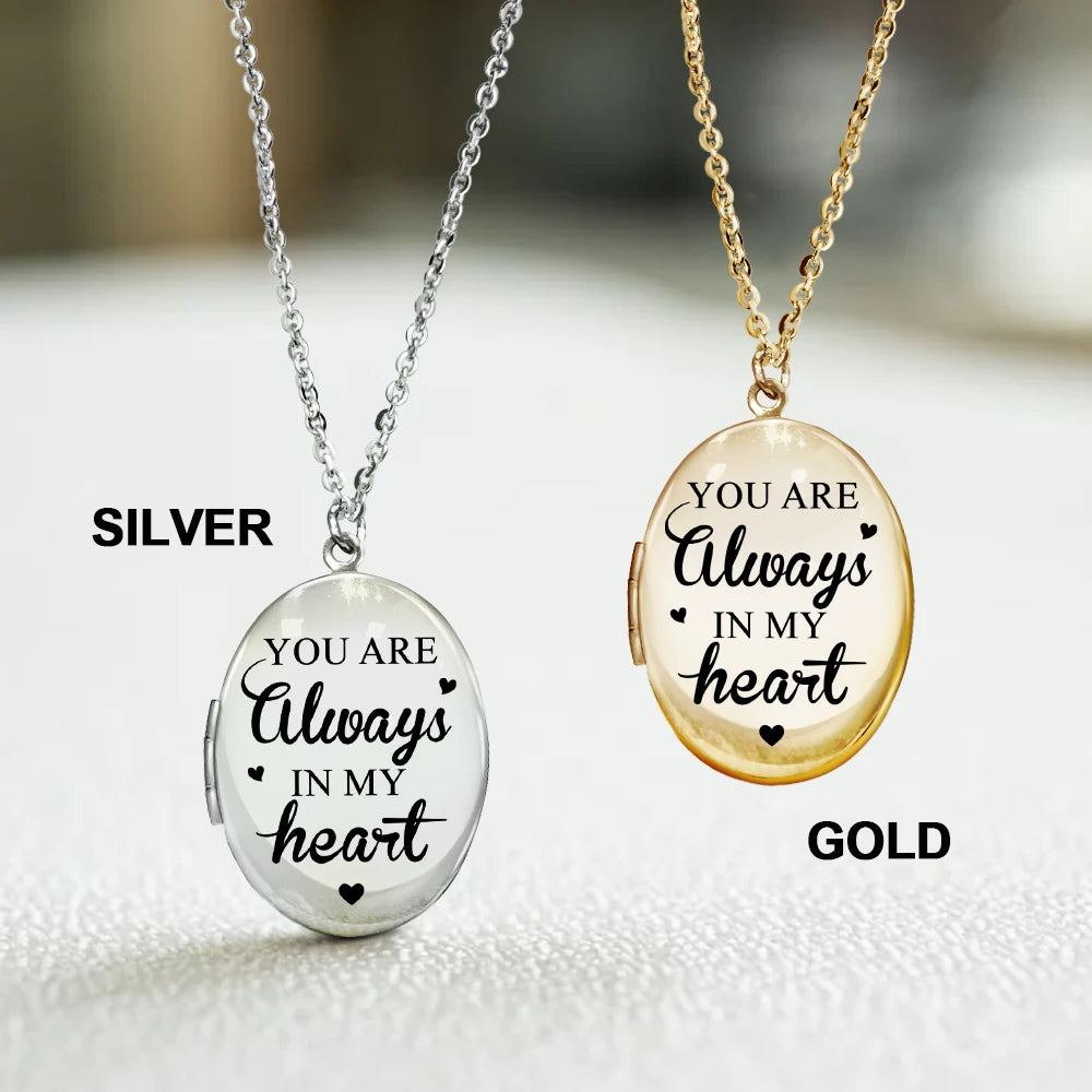 Graduation,Gift For Yourself,Gift For Women,Gift For Men,Memorial,Love - Custom Photo Graduation Walking Beside You Memorial - Personalized Locket Necklace