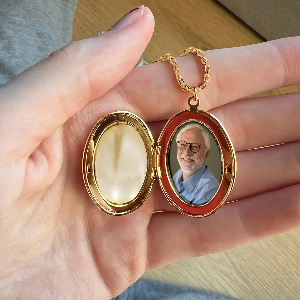 Graduation,Gift For Yourself,Gift For Women,Gift For Men,Memorial,Love - Custom Photo Graduation Walking Beside You Memorial - Personalized Locket Necklace