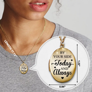 Graduation,Gift For Yourself,Gift For Women,Gift For Men,Memorial,Love - Custom Photo Graduation Walking Beside You Memorial - Personalized Locket Necklace