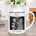 Gift For Mother,Gift For Grandma,Custom Photo,Love - Custom Photo Gray Scale I Love You Mommy - Personalized Ceramic Flower Vase