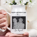 Gift For Mother,Gift For Grandma,Custom Photo,Love - Custom Photo Gray Scale I Love You Mommy - Personalized Ceramic Flower Vase
