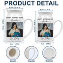 Gift For Mother,Gift For Grandma,Custom Photo,Love - Custom Photo Gray Scale I Love You Mommy - Personalized Ceramic Flower Vase