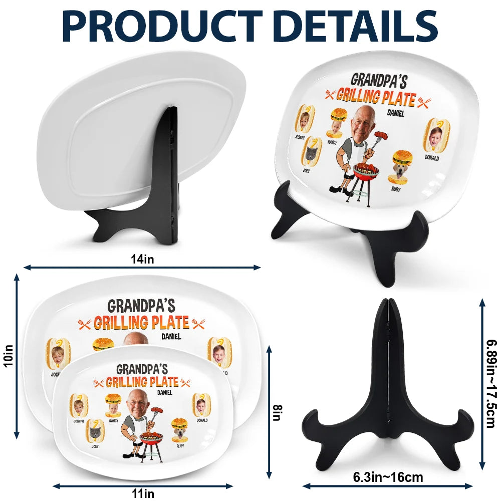 Dog Lovers,Happy - Custom Photo Grilling Plate - Personalized Plate