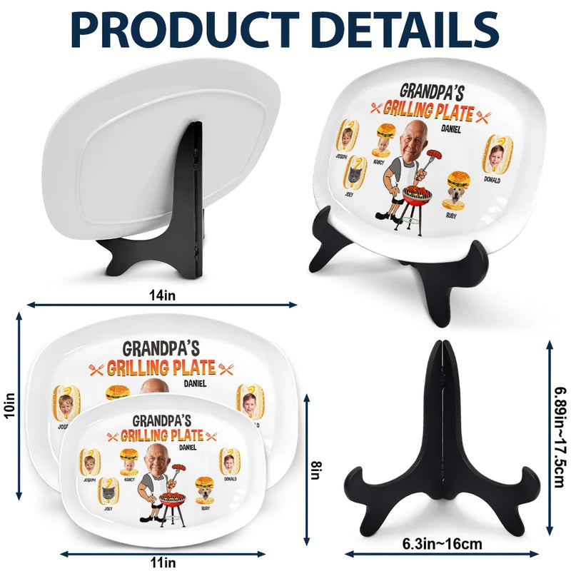 Dog Lovers,Happy - Custom Photo Grilling Plate - Personalized Plate