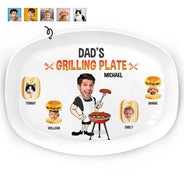 Dog Lovers,Happy - Custom Photo Grilling Plate - Personalized Plate