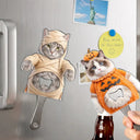 Art Design,Humorous,Halloween,Pet Lovers,Photo - Pet Belly Halloween Costume - Custom Photo Halloween Costume Pet Dog Cat Vampire Mummy Ghost - Personalized Custom Shaped Bottle Opener
