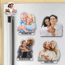 Gift For Couples, Gift For Husband, Gift For Wife, Gift For Boyfriend, Gift For Girlfriend, LGBT, Love, Non-Eng - Custom Photo Happy Couple - Personalized Acrylic Fridge Magnet
