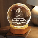 Graduation,Gift For Daughter,Dad - Daughters (Adult),Mom - Daughters (Adult),Mom - Sons,Gift For Son,Dad - Sons,Happy - Custom Photo Happy Graduation - Personalized Crystal Globe Lamp