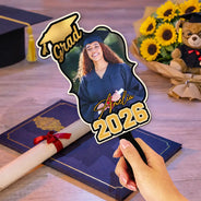 Graduation,Gift For Yourself,Gift For Women,Gift For Men,Gift For Daughter,Gift For Son,Gift For Sisters,Gift For Brothers,Gift For Bestie,Gift For Sibling,Happy - Custom Photo Happy Graduation - Personalized Graduation Handheld Fan