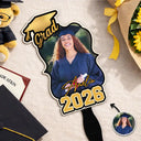 Graduation,Gift For Yourself,Gift For Women,Gift For Men,Gift For Daughter,Gift For Son,Gift For Sisters,Gift For Brothers,Gift For Bestie,Gift For Sibling,Happy - Custom Photo Happy Graduation - Personalized Graduation Handheld Fan