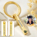 Graduation,Happy,Gift For Yourself,Gift For Women,Gift For Men,Gift For Bestie - Custom Photo Happy Graduation - Personalized Photo Projection Keychain