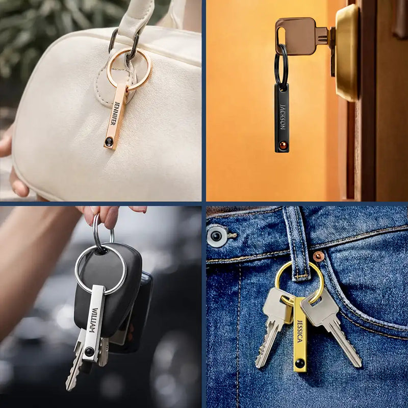 Graduation,Happy,Gift For Yourself,Gift For Women,Gift For Men,Gift For Bestie - Custom Photo Happy Graduation - Personalized Photo Projection Keychain