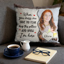 Custom Photo Have No Fear Hug This Pillow - Memorial Gift - Personalized Pillow