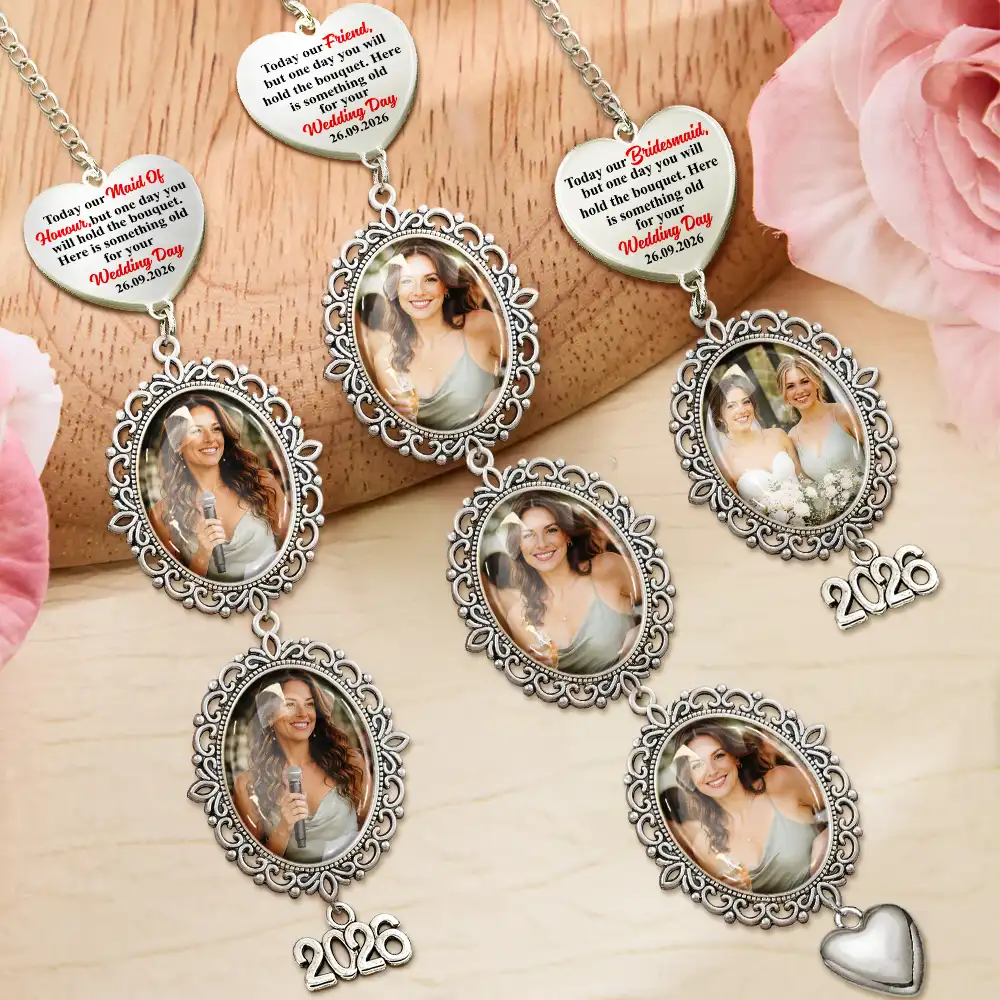 Custom Photo, Wedding, Gift For Yourself, Sentimental, Upload Full Photo - Custom Photo Here Is Something Old For Your Wedding Day - Personalized Wedding Charm