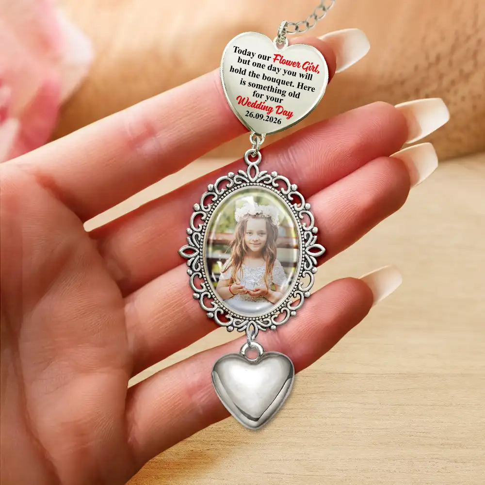 Custom Photo, Wedding, Gift For Yourself, Sentimental, Upload Full Photo - Custom Photo Here Is Something Old For Your Wedding Day - Personalized Wedding Charm