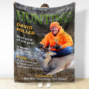 Gift For Yourself,Best friends' Hobby,Hunting,Top Market,Happy - Custom Photo Hunter Of The Year - Personalized Fleece Blanket, Sherpa Blanket