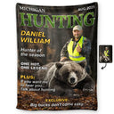 Gift For Yourself,Best friends' Hobby,Hunting,Top Market,Happy - Custom Photo Hunter Of The Year - Personalized Fleece Blanket, Sherpa Blanket