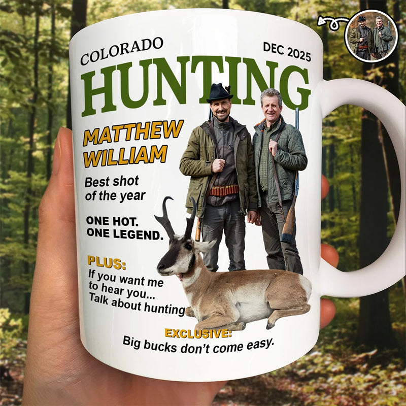 Gift For Yourself, Best friends' Hobby, Hunting, Top Market, Happy - Custom Photo Hunter Of The Year - Personalized Mug