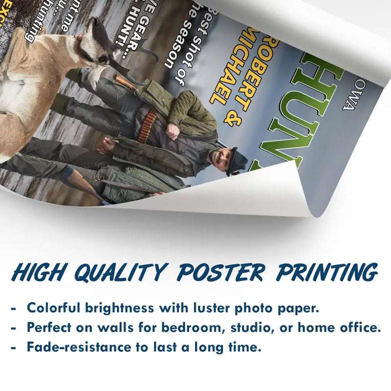 Gift For Yourself, Best friends' Hobby, Hunting, Top Market, Happy - Custom Photo Hunter Of The Year - Personalized Poster