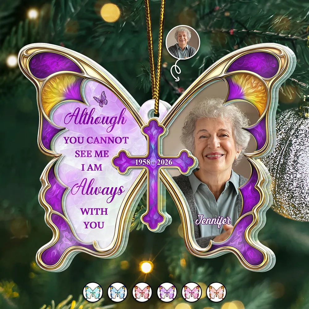 Sentimental,Christmas,Custom Photo,Family,Memorial,Upload Full Photo - Custom Photo I Am Always With You Family Memorial Gifts - Personalized Custom Shaped Acrylic Ornament