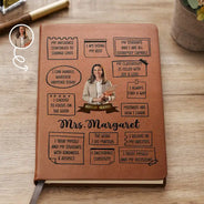 Teacher,Back To School - Custom Photo I Am Proud To Be A Teacher - Personalized Leather Journal