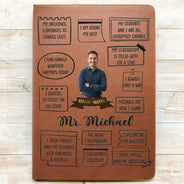 Teacher,Back To School - Custom Photo I Am Proud To Be A Teacher - Personalized Leather Journal