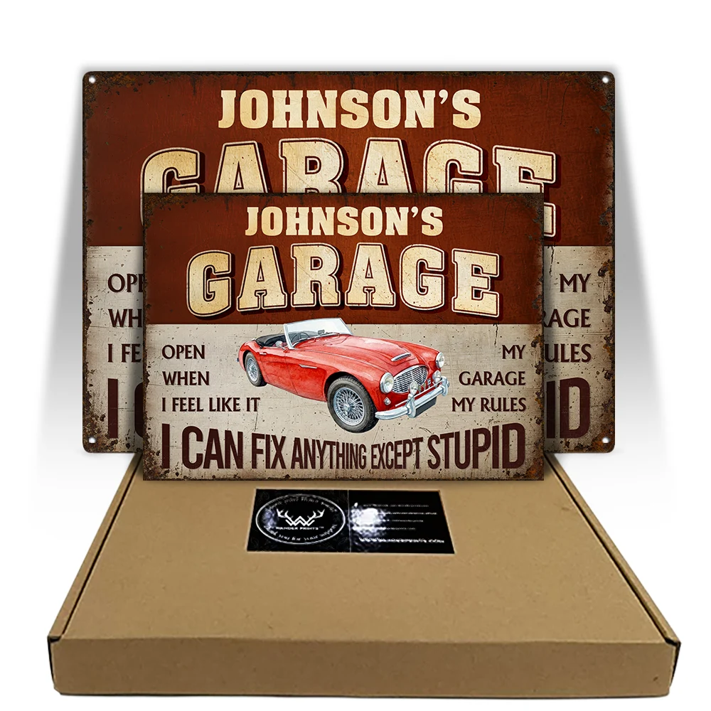 Gift For Men, Gift For Yourself, Happy, Gift For Father, Gift For Grandpa - Custom Photo I Can Fix Anything Except Stupid - Personalized Classic Metal Signs