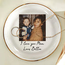 Gift For Mother,Gift For Grandma,Love,Custom Photo - Custom Photo I Love You Mom Vintage - Personalized Ring Dish