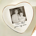 Gift For Mother,Gift For Grandma,Love,Custom Photo - Custom Photo I Love You Mom Vintage - Personalized Ring Dish