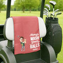 Funny,Golf,Sport Dad,Gift For Husband,Gift For Boyfriend,Gift For Men,Gift For Yourself,Gift For Grandpa,Dad's Hobby,Grandma's Hobby,Gift For Father - Custom Photo I Use This Towel To Clean My Balls Funny - Personalized Golf Towel
