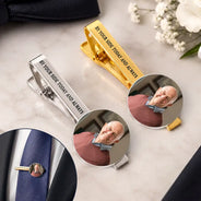 Sentimental,Custom Photo,Family,Wedding,Upload Full Photo - Custom Photo I Walk With You Today And Everyday - Personalized Tie Clip
